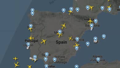Los cielos españoles se quedan sin aviones: de 4.800 a 450 vuelos al día en dos semanas