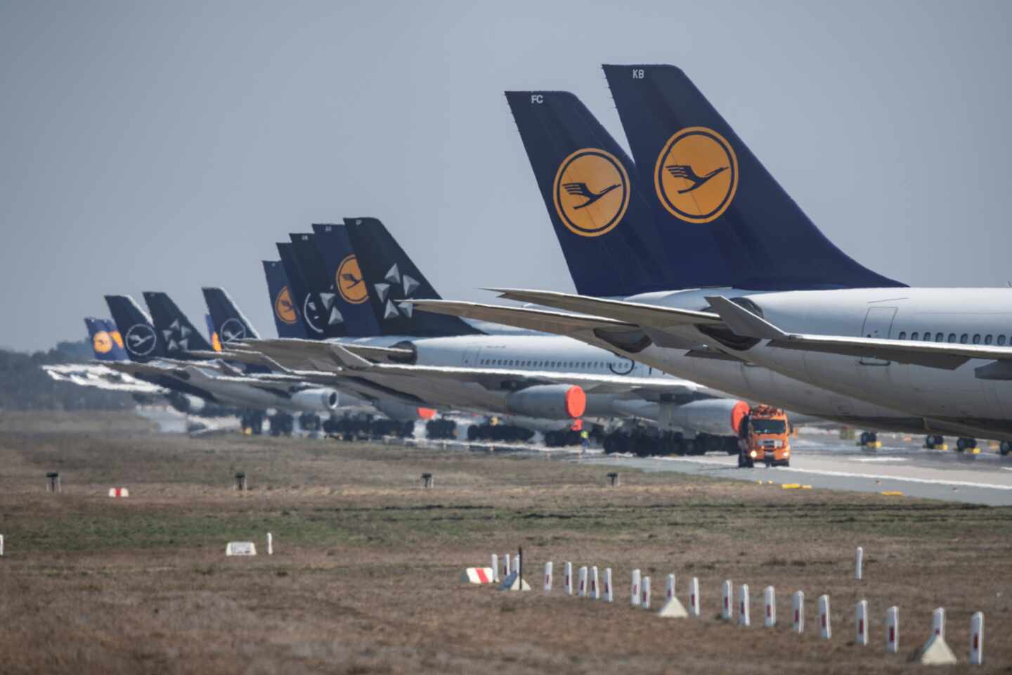 Aviones de la aerolínea alemana Lufthansa.