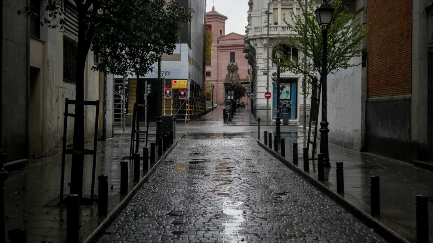 Calles de Madrid vacías durante el estado de alarma.