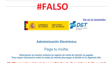 La DGT advierte del fraude en notificaciones sobre el pago de multas