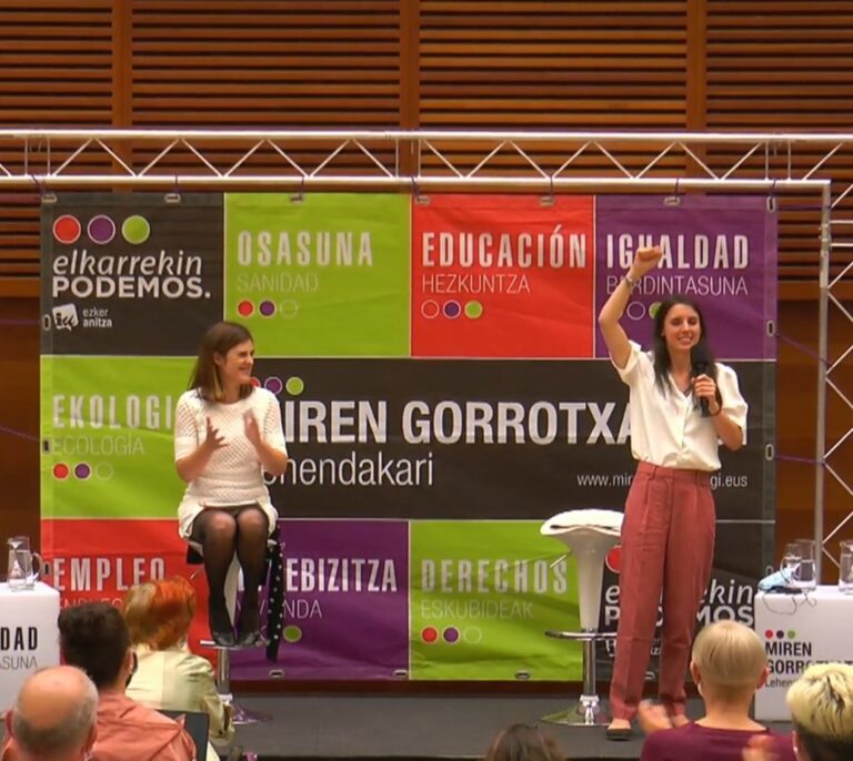Irene Montero en Euskadi: "Que nadie os diga que es imposible un Gobierno de izquierdas en vuestro país"