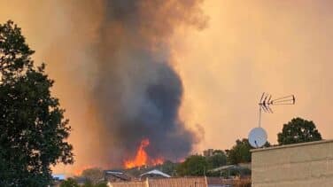 Tres incendios forestales, dos controlados, arrasan 850 hectáreas en Ourense