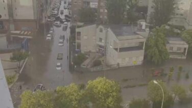 Inundaciones en Fuenlabrada (Madrid) tras una monumental tromba de agua