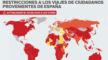 Los países que imponen restricciones a los viajeros provenientes de España