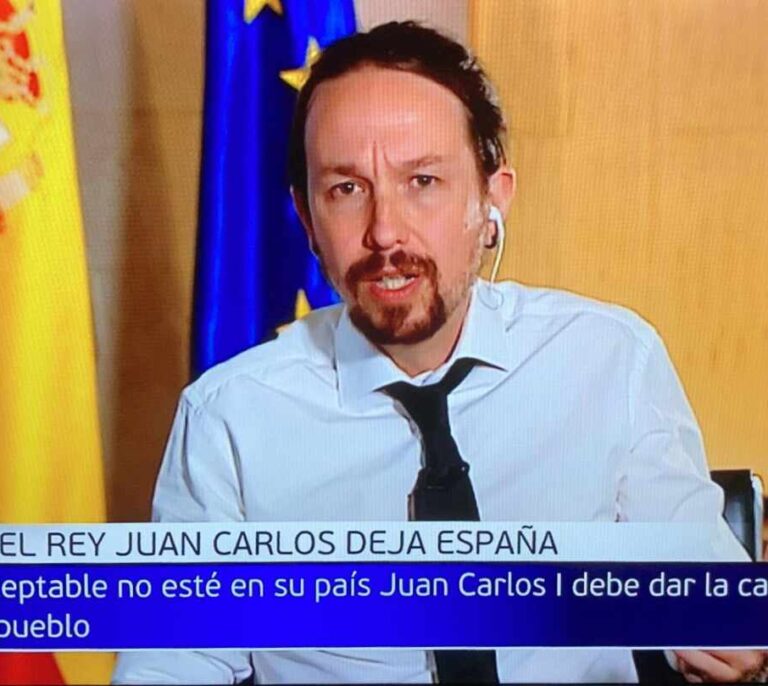 Iglesias replica a Sánchez: "Es inaceptable que Juan Carlos no dé la cara en su país"