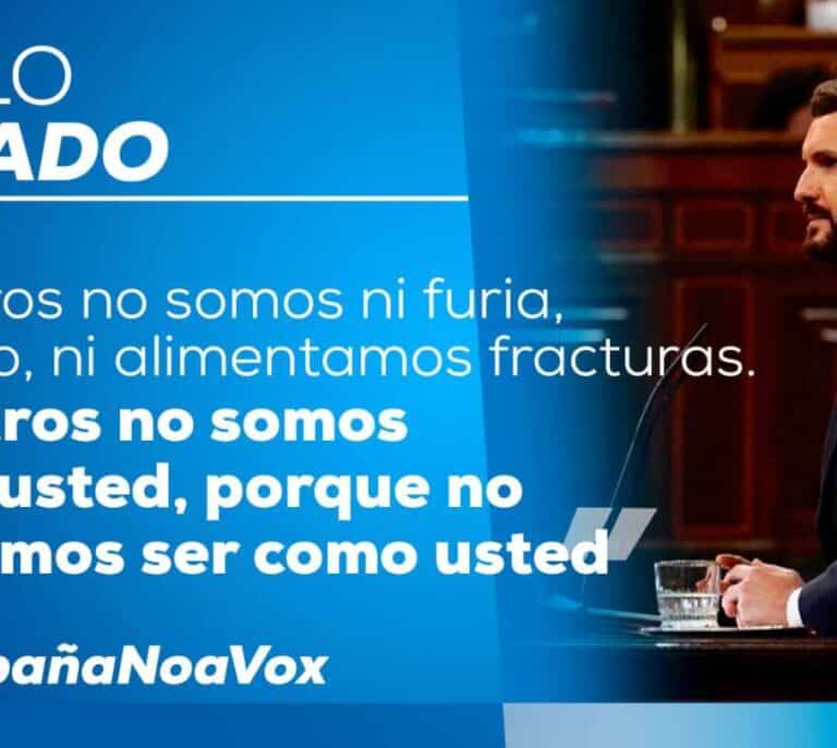 El PP lanza su campaña en redes contra la moción: "Sí a España, no a Vox"