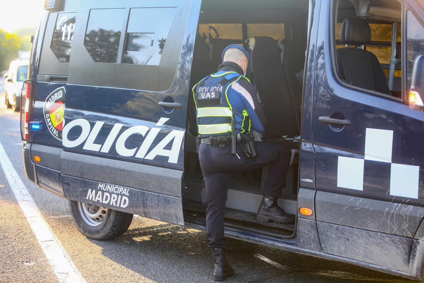 Control de la Policía Municipal de Madrid.