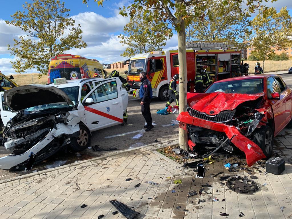 Accidente en Madrid.