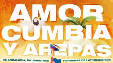El criticado cartel de Adelante Andalucía para el 12-O: "Amor, cumbia y arepas"