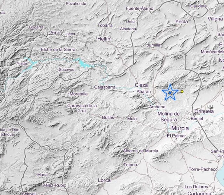 Un terremoto de magnitud 3 se deja sentir en Murcia