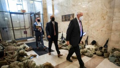 La Guardia Nacional acampa en el Capitolio antes del juicio político contra Trump