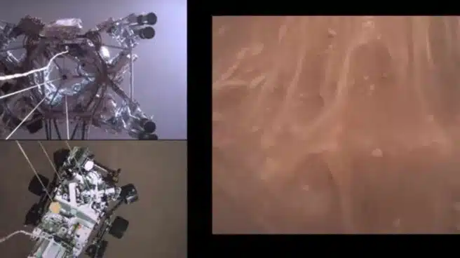 Así fue el espectacular aterrizaje del Perseverance en Marte visto desde la propia nave