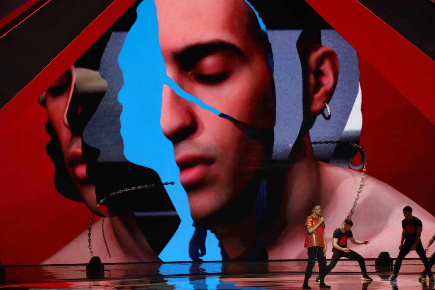 Mahmood durante el Festival de Eurovisión