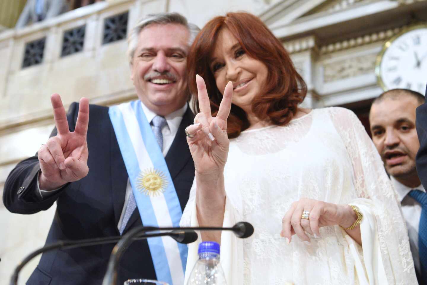 Alberto Fernández y Cristina Fernández de Kirchner, en Buenos Aires.