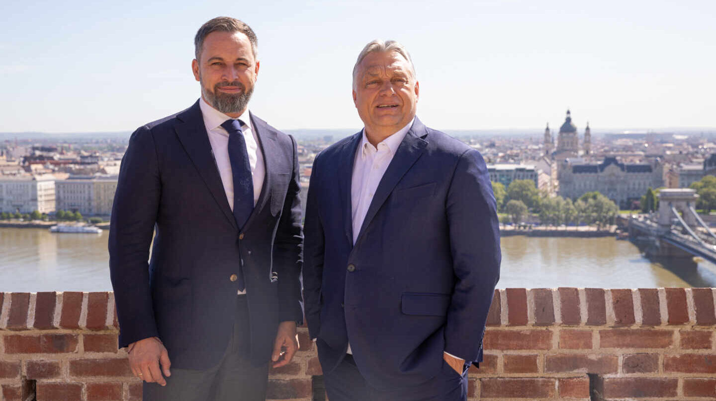 Santiago Abascal y el presidente de Hungría Viktor Orban, reunidos en Budapest.