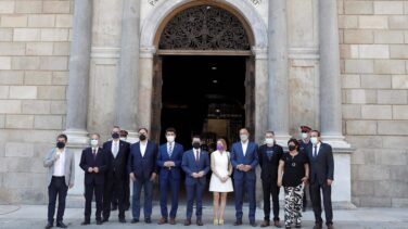 "Vuestra libertad nos hace más fuertes" dice Aragonès al homenajear a los presos en el Palau