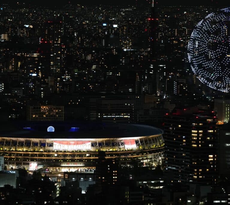 Drones en el cielo de Tokio: el momento más espectacular de la inauguración de los Juegos Olímpicos