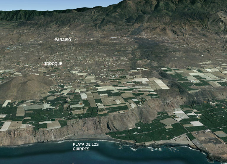 Protección Civil espera que la lava impacte en el mar por la playa de Los Guirres