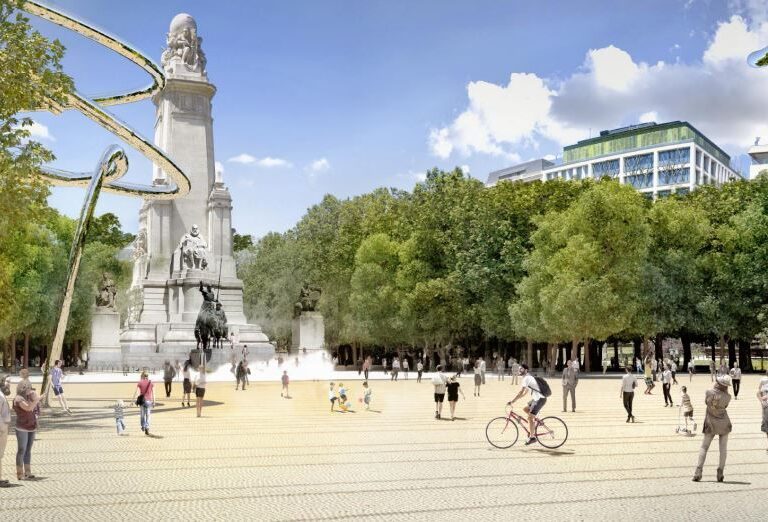 Así lucirá la Plaza de España de Madrid cuando se reabra al público el 22 de noviembre