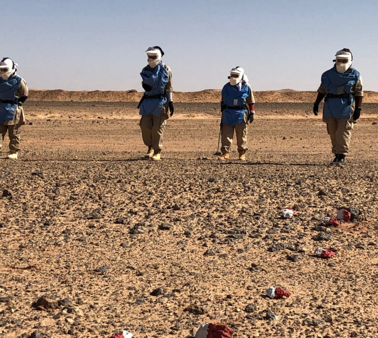 Las mujeres que limpian de minas el muro del Sáhara Occidental