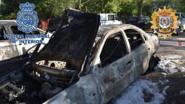 Policía Nacional detiene a un hombre acusado de incendiar 15 coches en Coslada