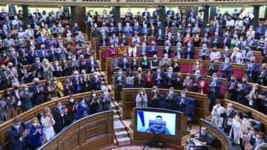 Siga en directo el discurso de Zelenski ante el Congreso de España