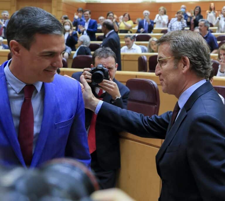 Primer cara a cara con Sánchez en el Senado: "Olvídese del efecto Feijóo y céntrese en el efecto inflación"