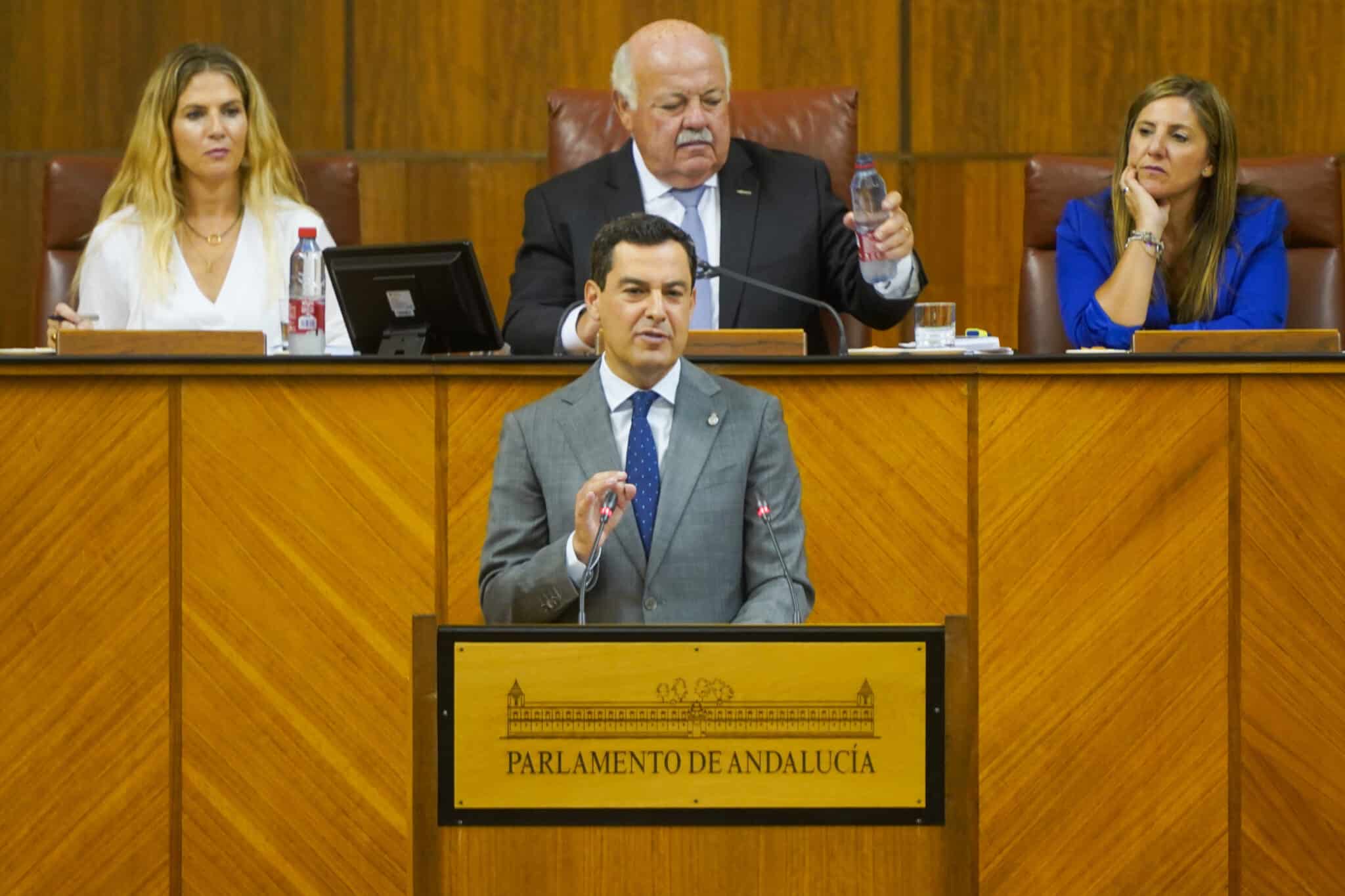 Primera jornada del debate de investidura del presidente de la Junta de Andalucía de la XII legislatura con la intervención del candidato del PP-A, Juanma Moreno.