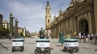 Los robots de reparto por las aceras de Zaragoza