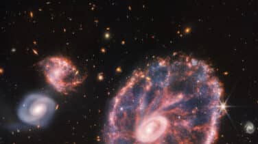 Así se ve la galaxia Rueda de Carro desde el telescopio James Webb