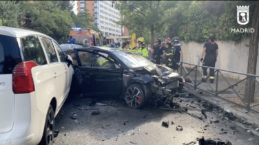 Muere un joven de 25 años y tres personas son hospitalizadas tras un accidente múltiple en Madrid