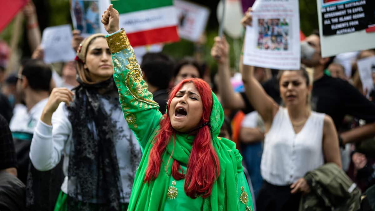 Protesta contra el régimen iraní en Australia