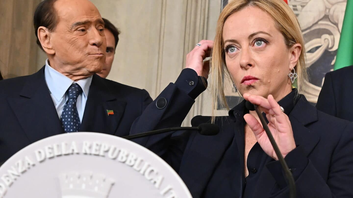 Giorgia Meloni y Silvio Berlusconi, socios de gobierno