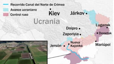 Ucrania apunta a Nueva Kajovka, la llave del agua que puede ahogar a Crimea