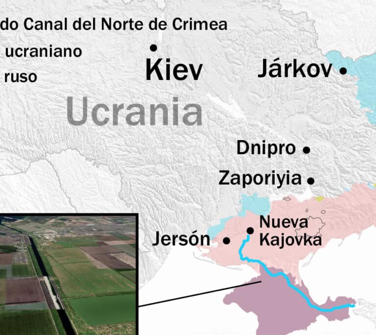 Ucrania apunta a Nueva Kajovka, la llave del agua que puede ahogar a Crimea