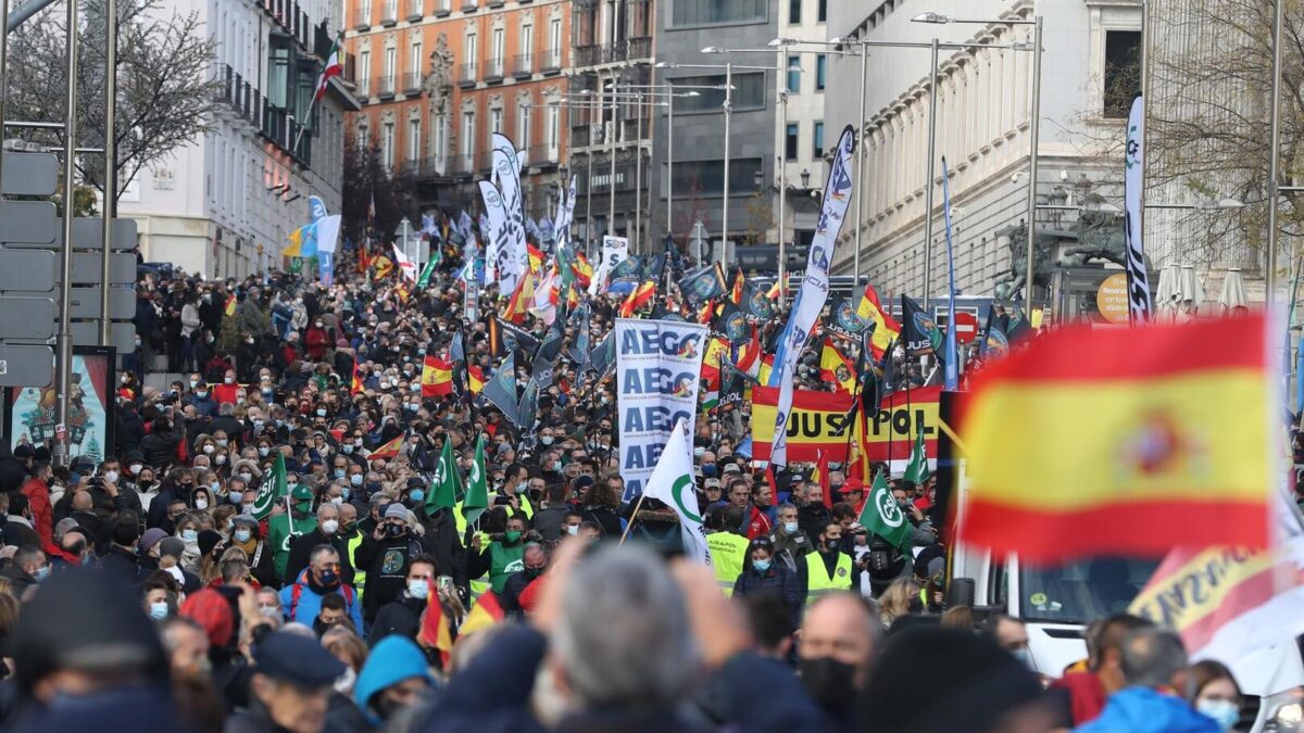 Imagen de la manifestación policial del 27 de noviembre de 2022 (EFE)