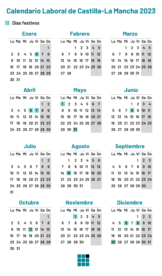 Calendario Laboral 2023 ¿qué días son festivos en CastillaLa Mancha?