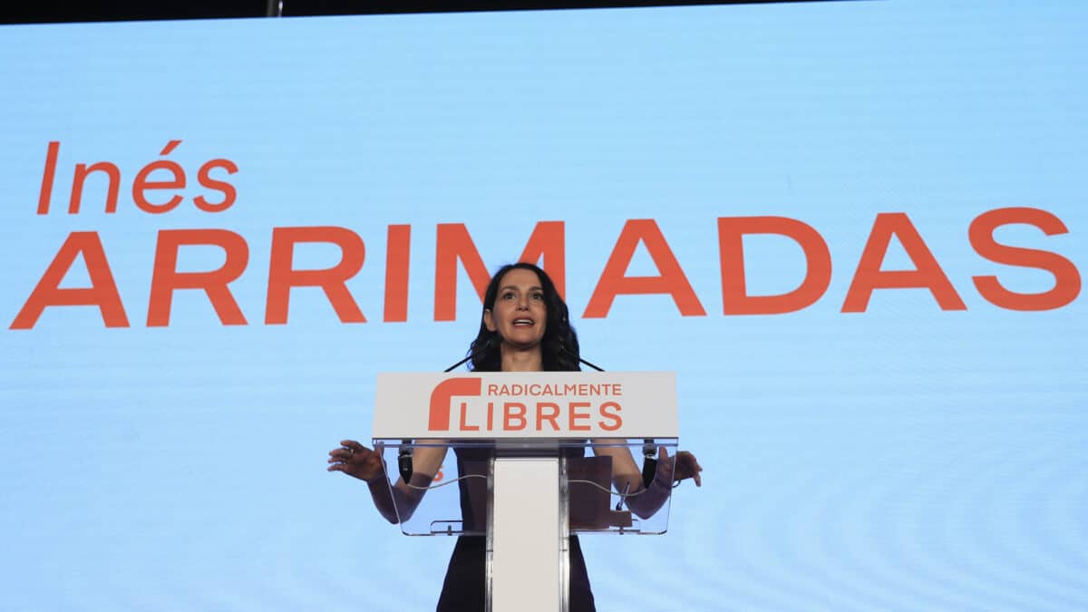 La expresidenta de Cs, Inés Arrimadas, pronuncia su discurso de despedida en la VI Asamblea General del partido, en Madrid