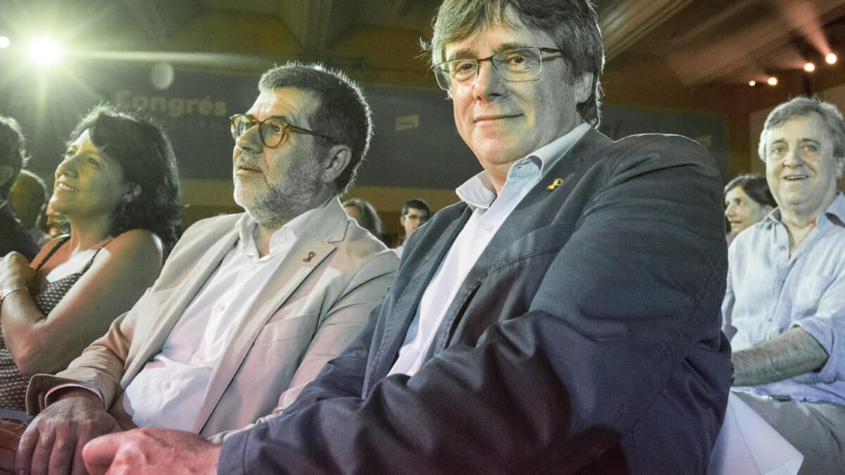 Carles Puigdemont, en un acto de Junts per Catalunya.