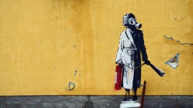 La Fiscalía de Ucrania informa de un intento de robo a una obra de Banksy en Ucrania