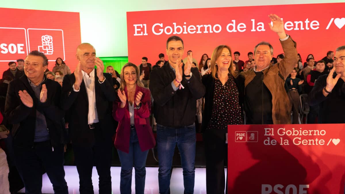 Acto del PSOE con Pedro Sánchez en Sevilla.