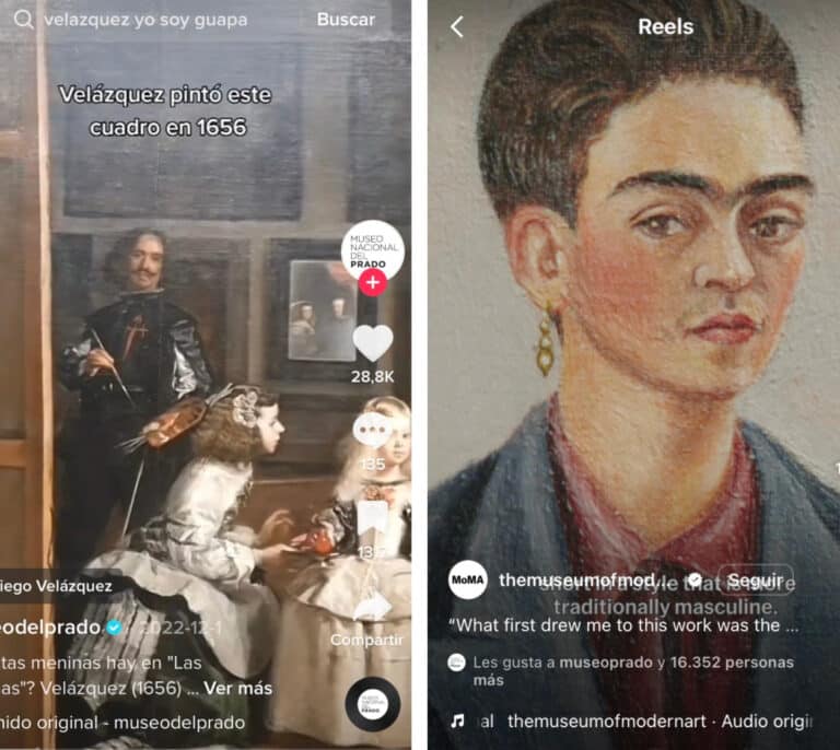 Velázquez en TikTok y Frida Kahlo en Instagram: los grandes museos también exponen en redes