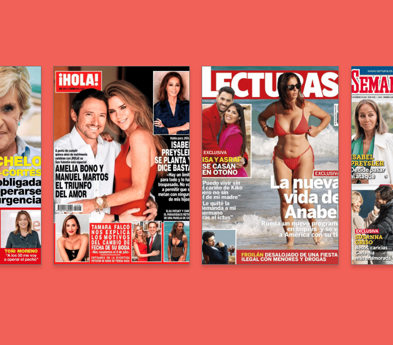 Isabel Preysler, Chelo García-Cortés y Anabel Pantoja: comentamos las portadas de este miércoles