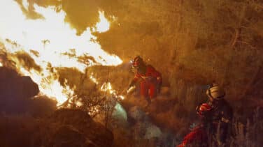 El tiempo ayuda durante la sexta jornada del descontrolado incendio de Castellón