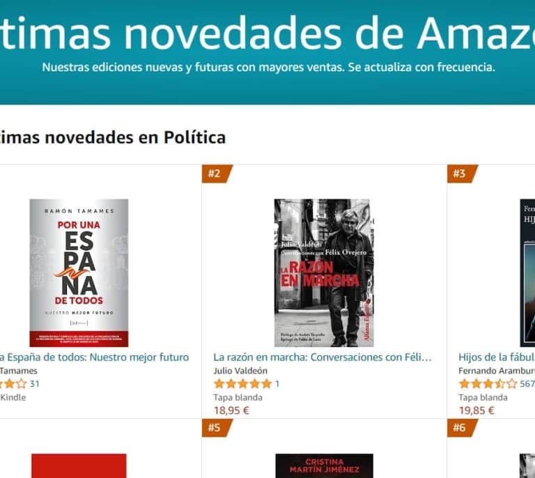 El discurso de Tamames en el Congreso se convierte en el libro político más vendido en Amazon