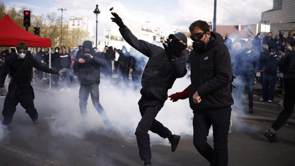 Protestas por la reforma de las pensiones en París