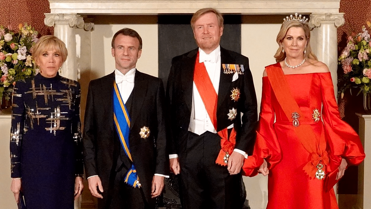 Guillermo y Máxima de Holanda con Emmanuel y Brigitte Macron