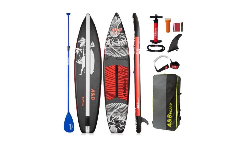 A&Board tabla paddle surf en rojo y negro