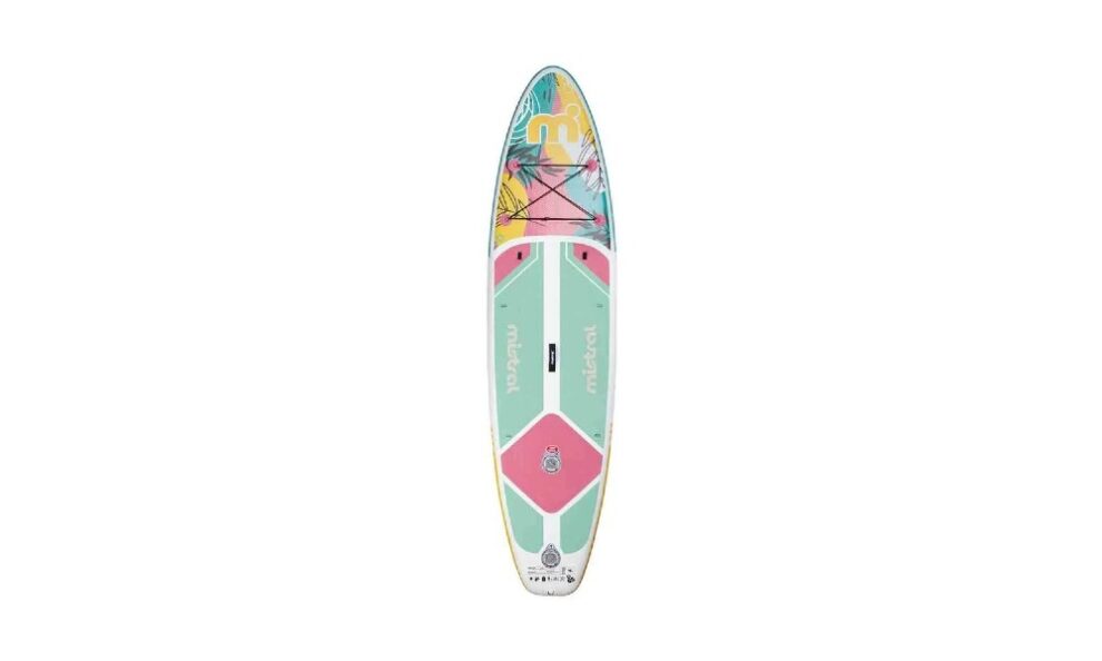 Mistral tabla de Paddle Surf de colores turquesa, rosa y amarillo