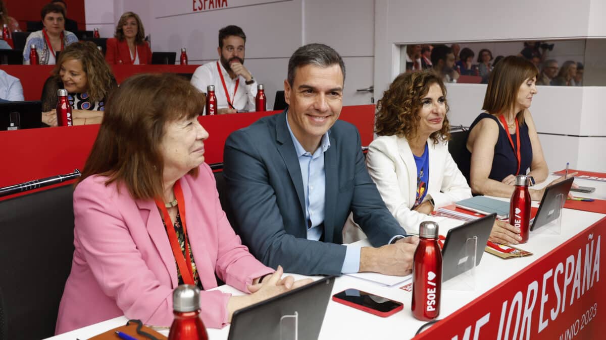 Pedro Sánchez preside el Comité Federal del PSOE.